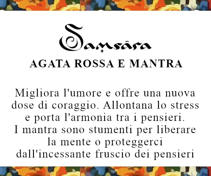 Samsara Bracciale Tibetano Buddista con Agata Rossa e Mantra, Lunghezza Regolabile, Gioiello Ispirato alla Tradizione Spirituale con Filo in Cotone Cerato Resistente, Accessorio Unisex Artigianale - immagine 2