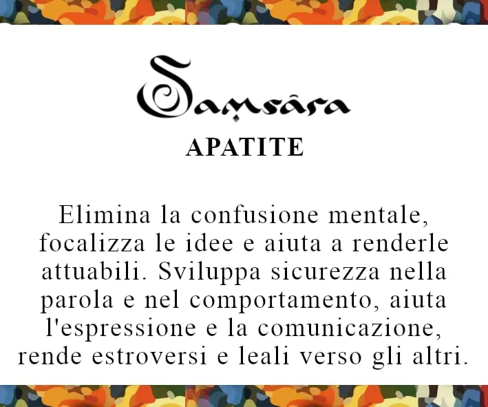 Samsara Bracciale Tibetano Buddista Regolabile con Perline Naturali 8 mm, Filo in Cotone Cerato ad Alta Resistenza, Gioiello Artigianale Unisex, Polso 18,5-22,5 cm – Pietra Apatite - immagine 2