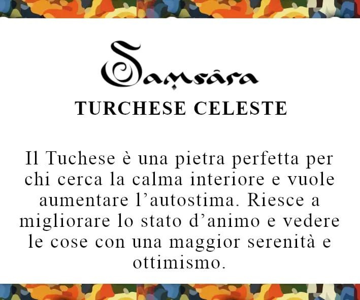 Samsara Bracciale Tibetano Turchese Celeste Regolabile Filo Cotone Cerato Perline Naturali 0,8 mm Chiusura Ottone Accessorio Uomo Donna Stile Shamballa Artigianale Unisex Design Elegante - immagine 2