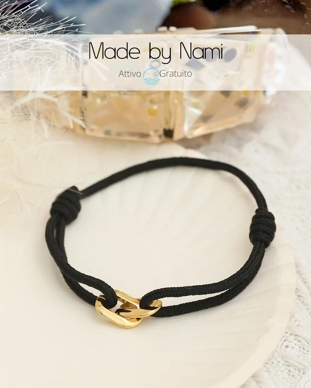 Made by Nami Braccialetto Surf Uomo Donna - Corda Nautica Impermeabile Regolabile con Nodo Scorrevole - immagine 5