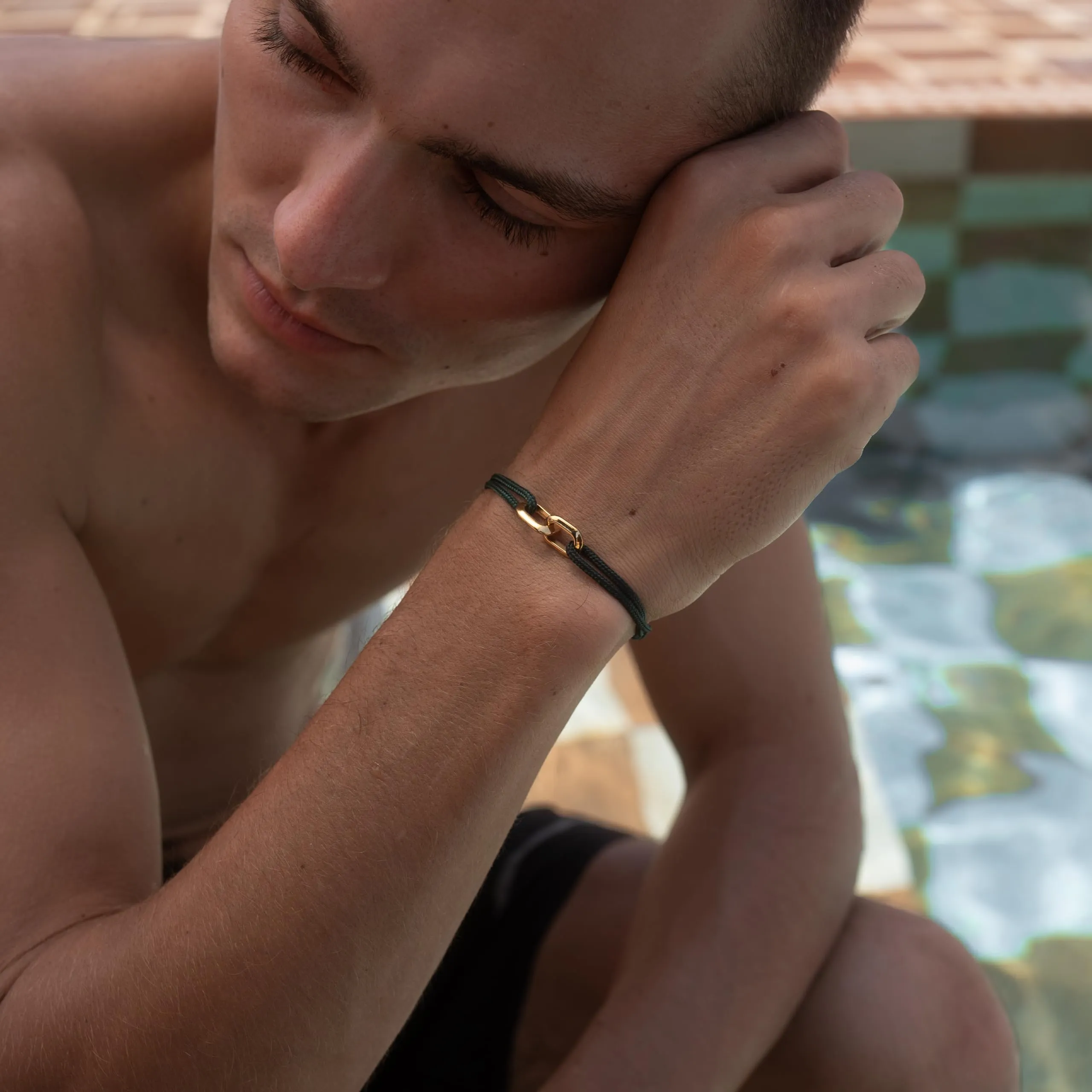Made by Nami Bracciale Uomo Donna Surfista - Corda Impermeabile Regolabile con Nodo Scorrevole - Ciondolo Connettore Nautico - Regalo Coppia Mare - immagine 3