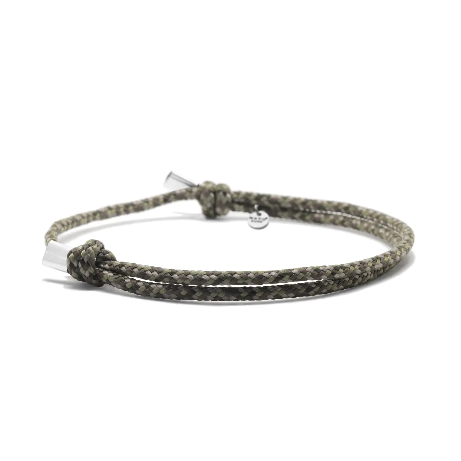 Nato Cuff - Bracciale Paracord 2mm - Fatto a mano in Francia - Gioiello Uomo o Donna regolabile (Kaki) - immagine 1