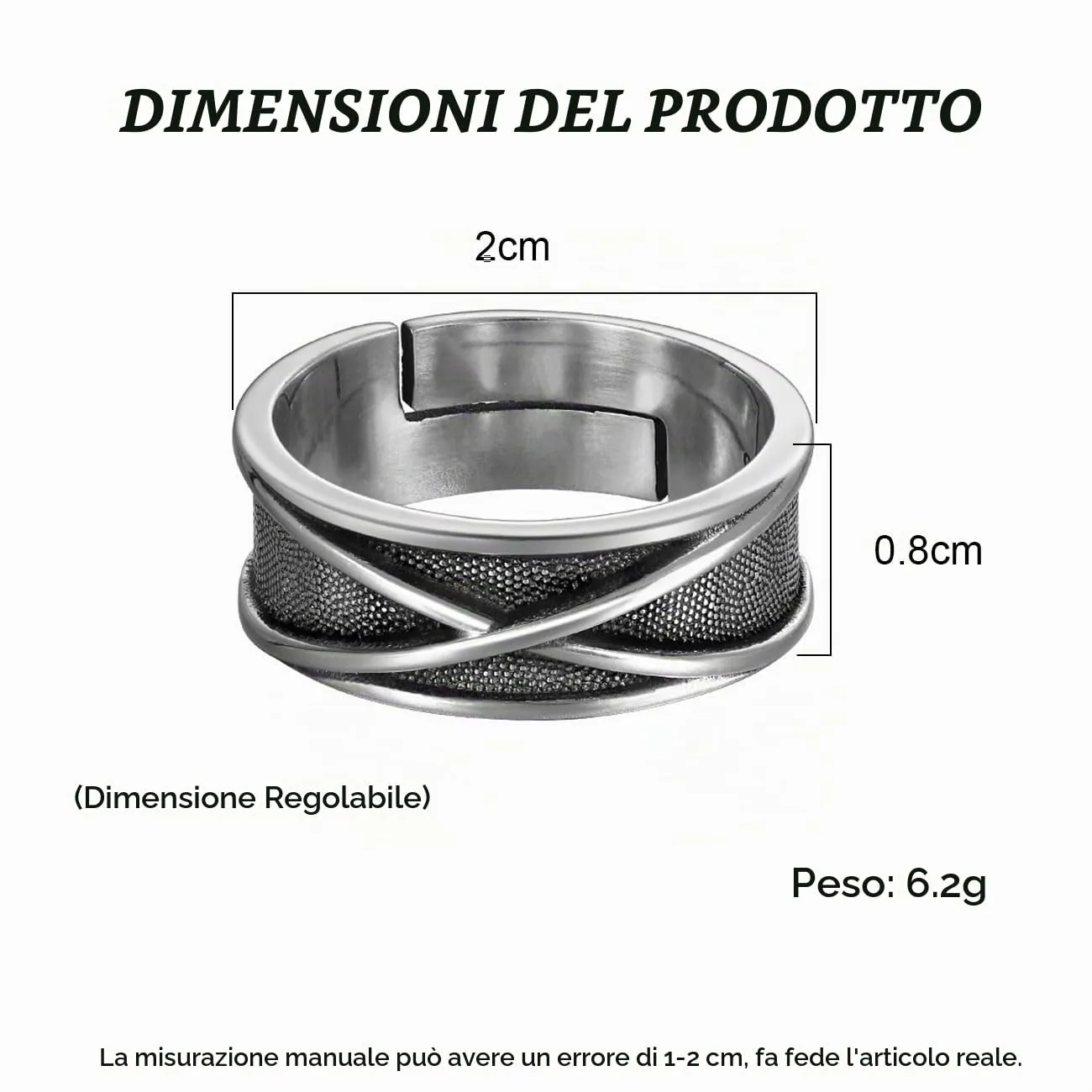 KONFEN Anello Uomo, Vichingo Intagliati Regolabile, Anelli Aperti Vintage Hip Pop Gothic Punk Classic Gioielli dalla Struttura Pollice Mignolo Unica, Argento - immagine 6
