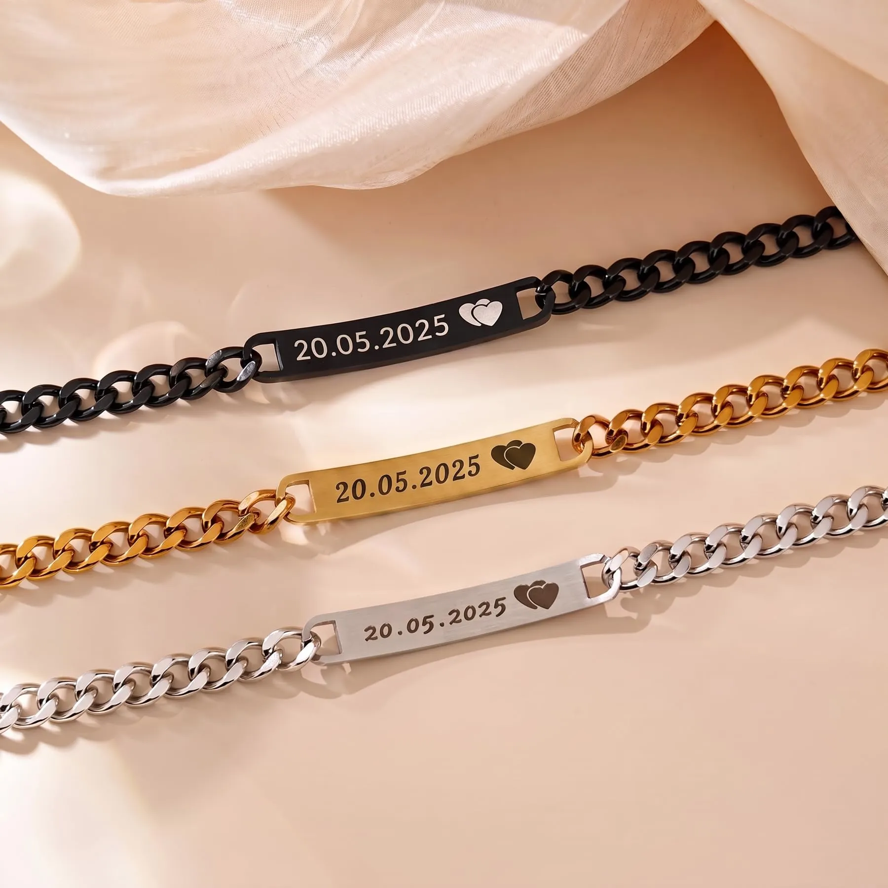 Bracciale Uomo Personalizzato con Foto degli Occhi, Regalo per Fidanzato - immagine 5