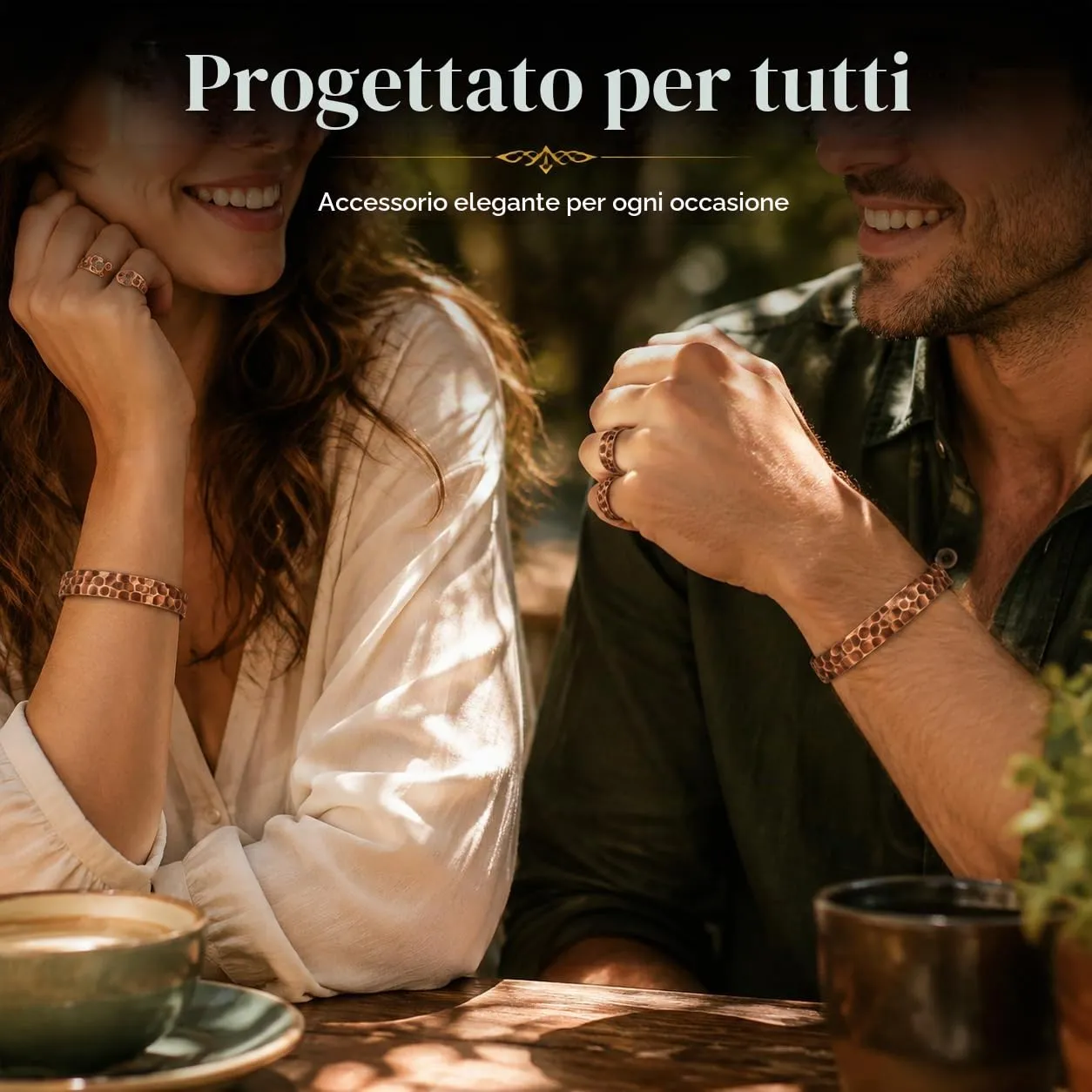 CBMZHF Bracciale in rame massiccio 100% puro | Bracciale regolabile in rame per uomo e donna | Bracciale in rame puro | Bracciale magnetico in rame | Regalo per innamorati, padre, compleanno - immagine 6