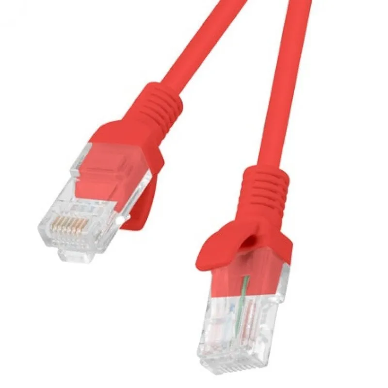 Cavo di rete Lanberg RJ45 UTP Cat.5e 25 cm Rosso - immagine 1