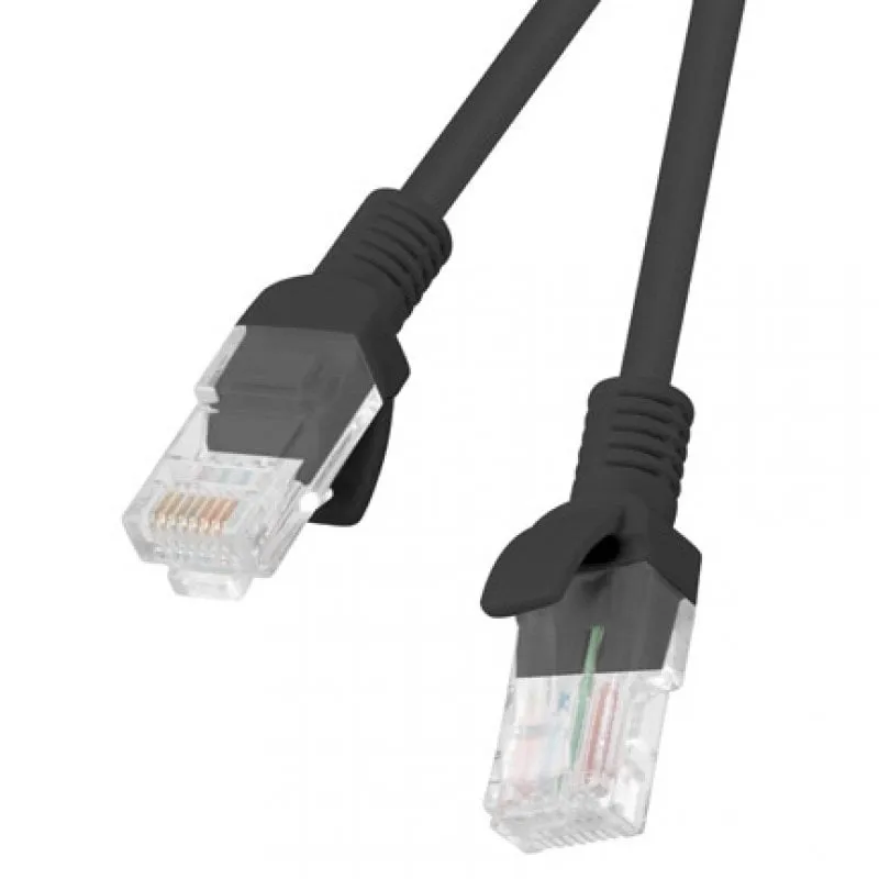 Cavo di rete Lanberg RJ45 UTP Cat.6 2m Nero - immagine 1