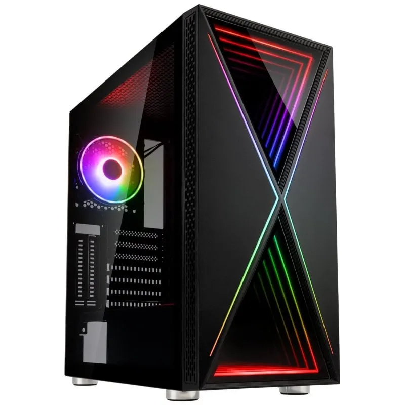 Kolink Void X ARGB Vetro temperato USB 3.0 Nero - immagine 1