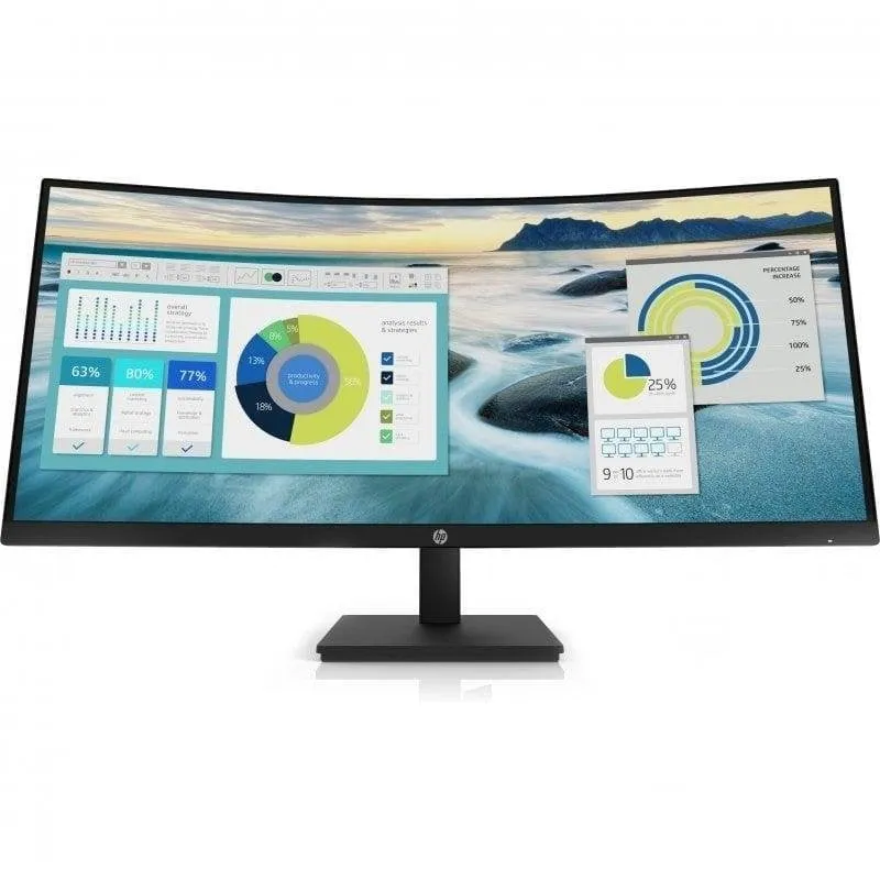 Monitor PC HP P34hc G4 34" UltraWide WQHD 60Hz VA Curvo USB-C Altoparlanti 5ms - immagine 1