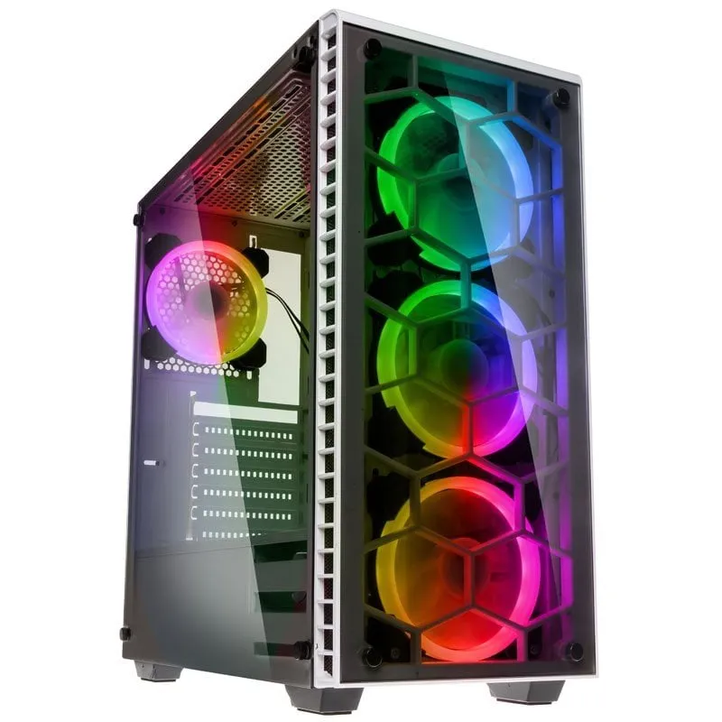 Osservatorio Kolink RGB Vetro temperato USB 3.0 Bianco - immagine 1