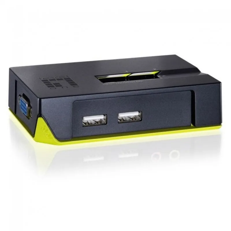 LevelOne KVM-0222 switch per keyboard-video-mouse (kvm) Nero, Verde - immagine 1