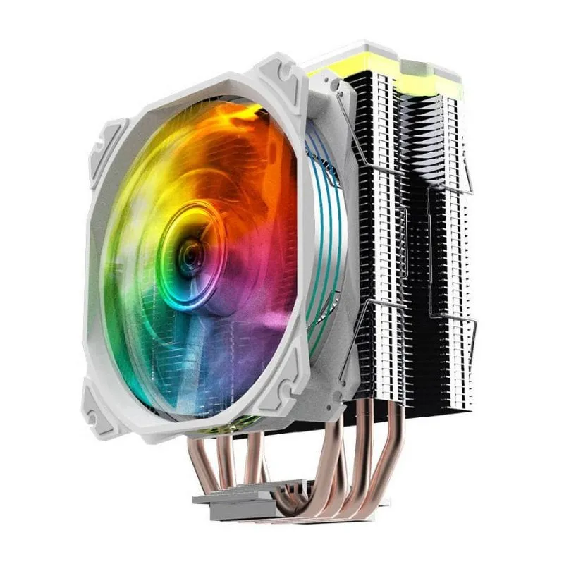 Ventola CPU Nfortec Centaurus X 4Pipes ARGB 120mm Bianca - immagine 1