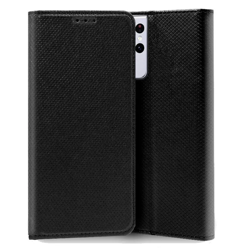 Custodia Flip Cover nera liscia e fantastica per Samsung Galaxy S21 Ultra - immagine 1