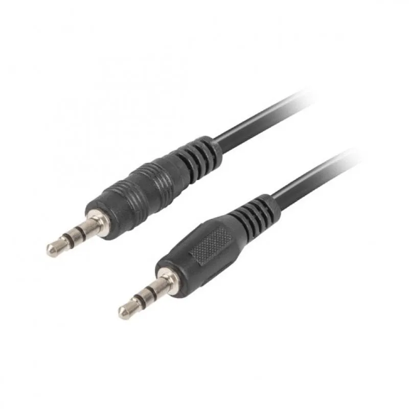 Cavo audio Lanberg MiniJack 3,5 mm 3 pin maschio/maschio 2 m Nero - immagine 1