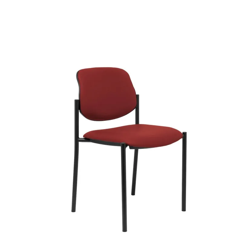 Sedia fissa Piqueras y Crespo Villalgordo Marrone Ecopelle Telaio nero - immagine 1