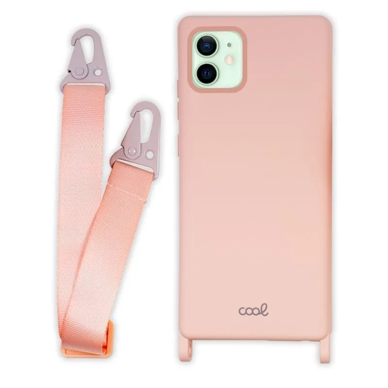 Custodia con ciondolo rosa freddo per iPhone 12/12 Pro - immagine 1