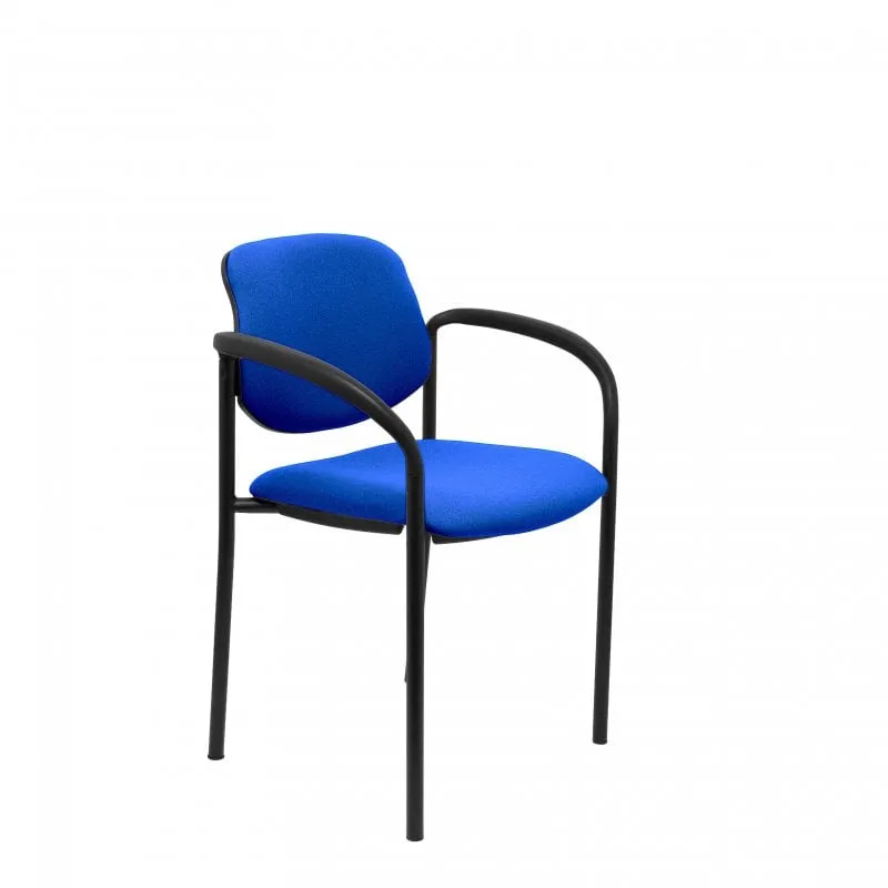 Piqueras y Crespo Villalgordo Bali Sedia fissa telaio blu navy con braccioli neri - immagine 1