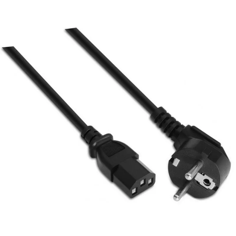 Cavo di alimentazione Aisens da CEE7 a C13 maschio/femmina 1,5 m Nero - immagine 1