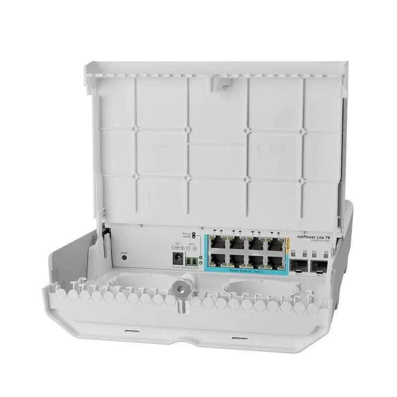 Switch MikroTik netPower Lite 7R 8 porte Gigabit PoE + 2 SFP+ - immagine 1