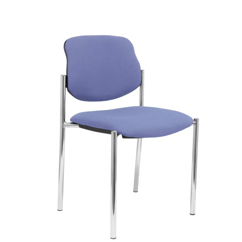 Sedia fissa Piqueras y Crespo Villalgordo Bali, telaio azzurro cromato - immagine 1
