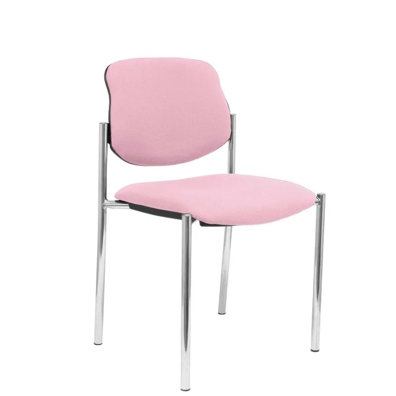 Piqueras y Crespo Villalgordo Sedia Fissa Bali Rosa Telaio Cromato - immagine 1