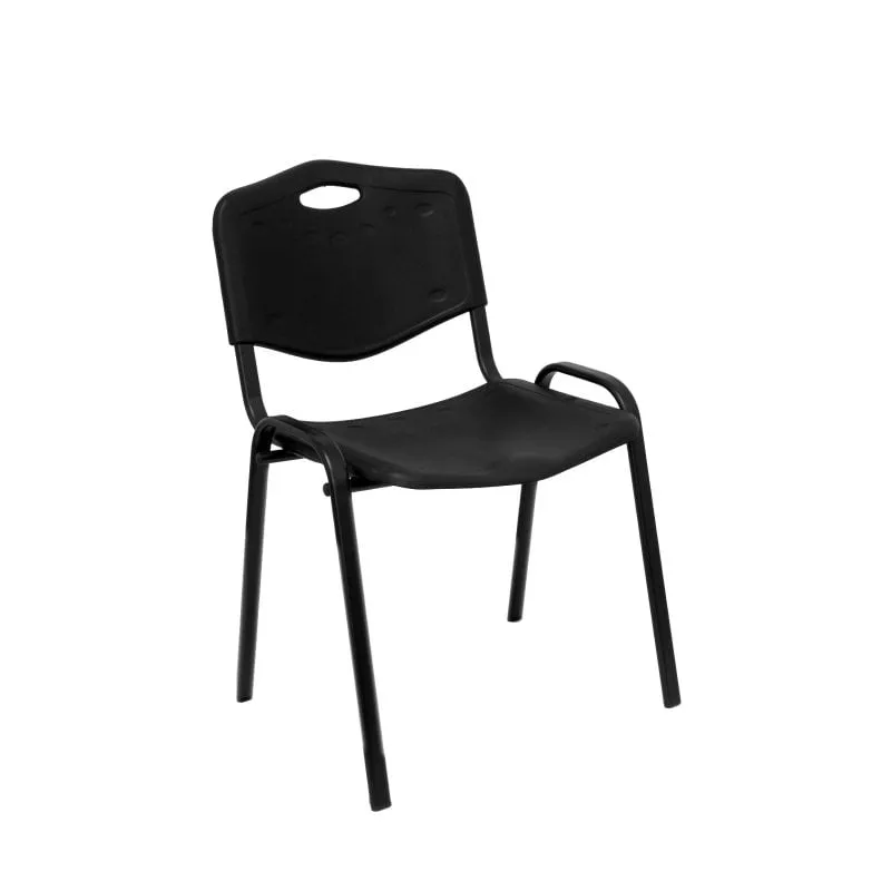 Piqueras y Crespo Robledo Confezione da 4 sedie in PVC nero - immagine 1