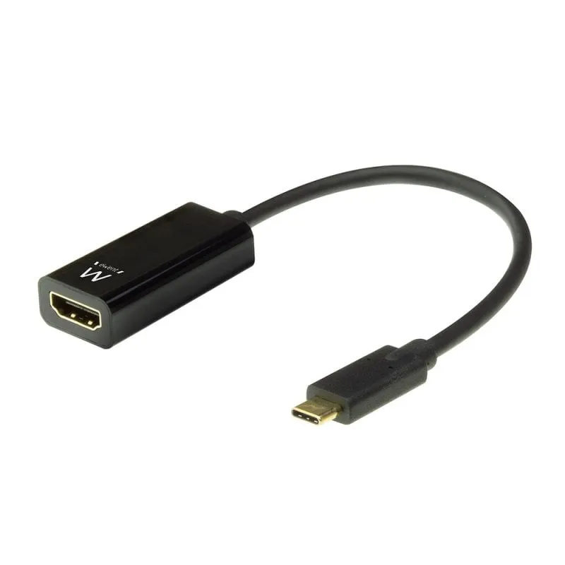 Ewent EW9823 cavo e adattatore video 0,15 m USB tipo-C HDMI tipo A (Standard) Nero - immagine 1