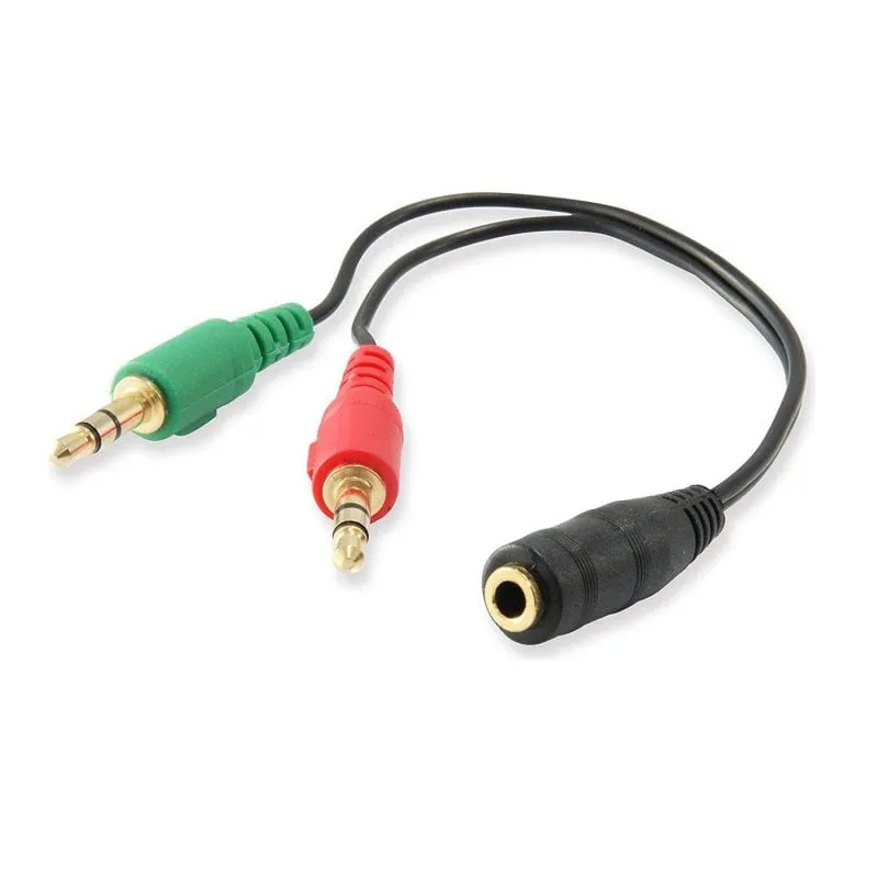 Ewent EC1642 cavo audio 0,15 m 3.5mm 2 x 3.5mm Nero, Verde, Rosso - immagine 1