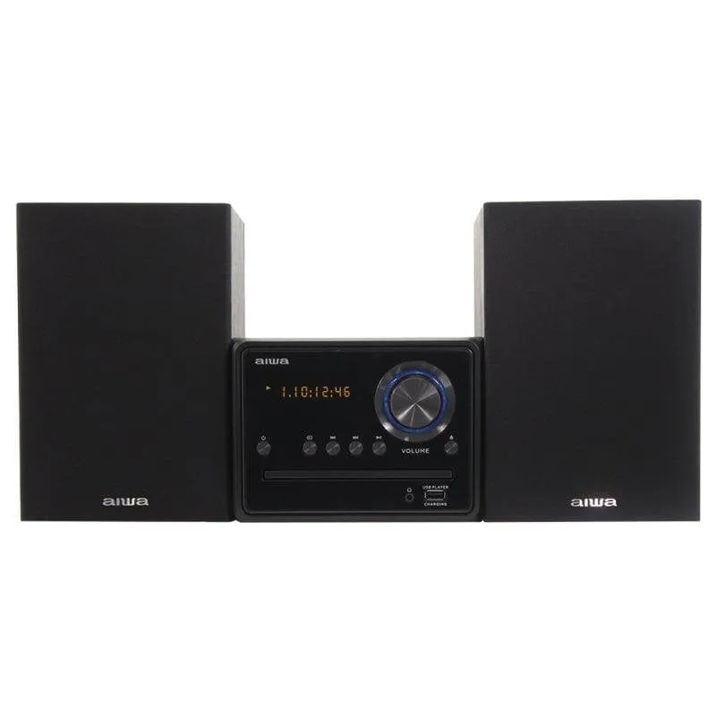 Micro Sistema Aiwa MSBTU-300 20W RMS Bluetooth/CD/USB Nero - immagine 1