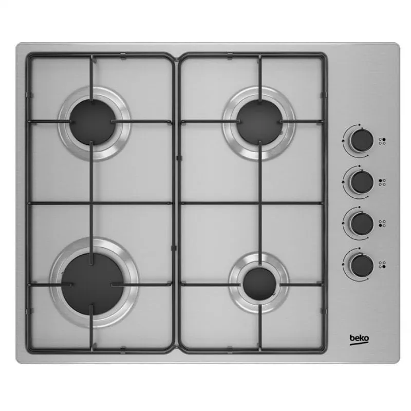 Piano cottura a gas butano 4 zone Beko HIGG 64103 SX acciaio inox - immagine 1