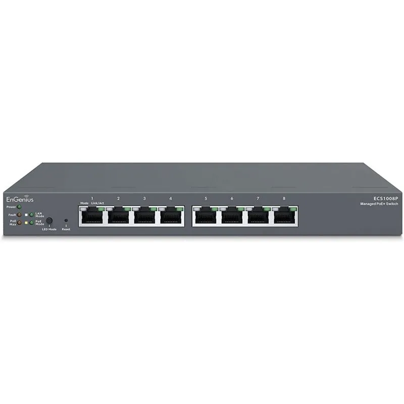 Switch EnGenius ECS1008P 8 porte Gigabit PoE - immagine 1