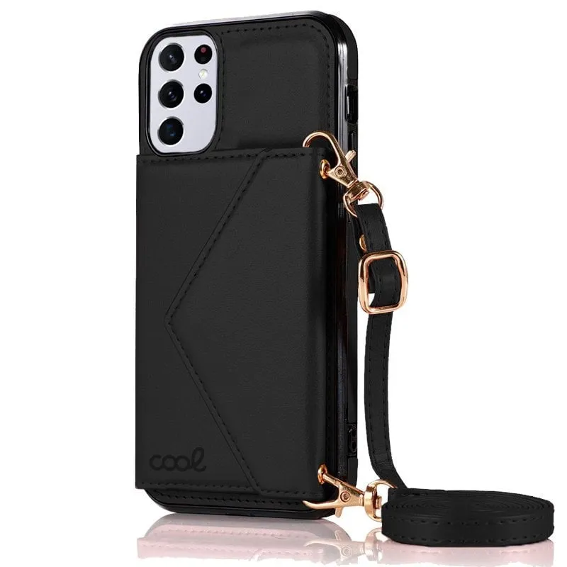 Fantastica custodia a portafoglio nera per Samsung Galaxy S21 Ultra - immagine 1
