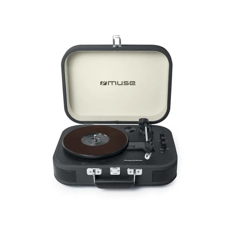 Tocadiscos Muse MT-201 10W Bluetooth USB AUX Trazione Cinghia Vinile Grigio - immagine 1