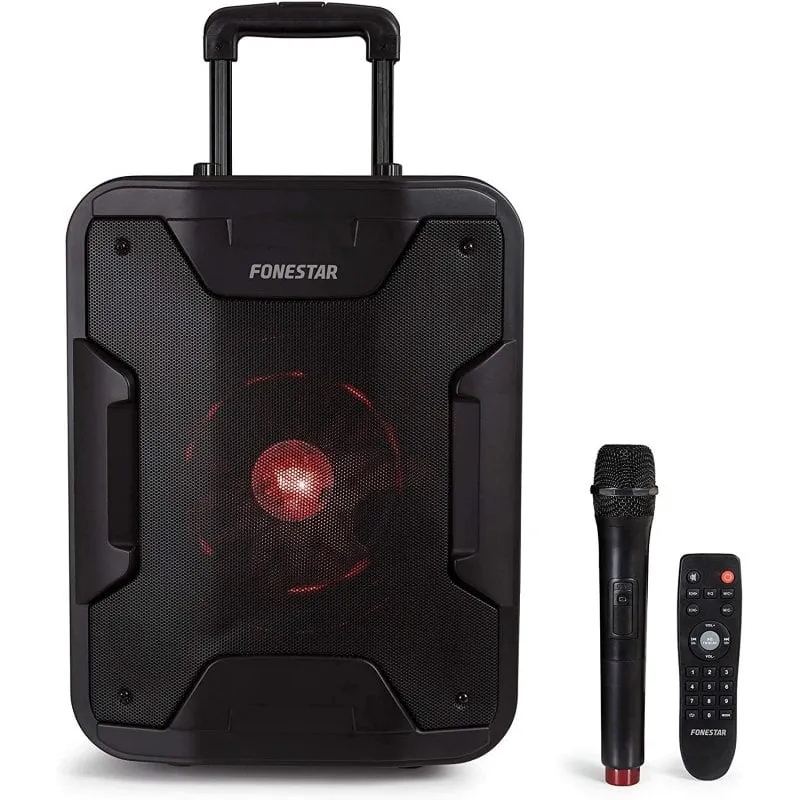 Altoparlante Bluetooth Fonestar California con Karaoke e microfono 200W Nero - immagine 1