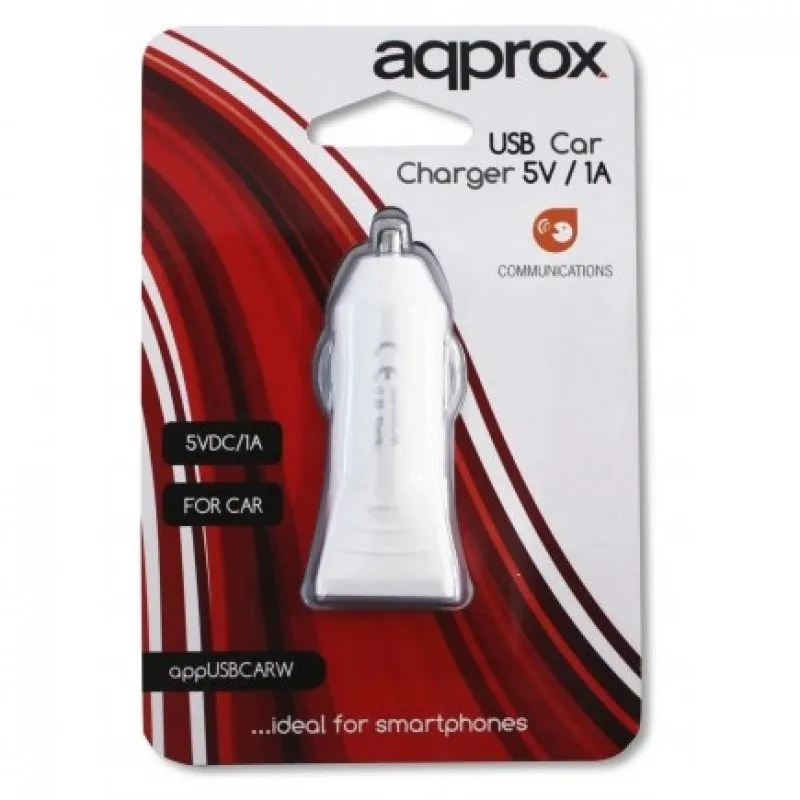 Caricabatteria da auto USB bianco circa - immagine 1