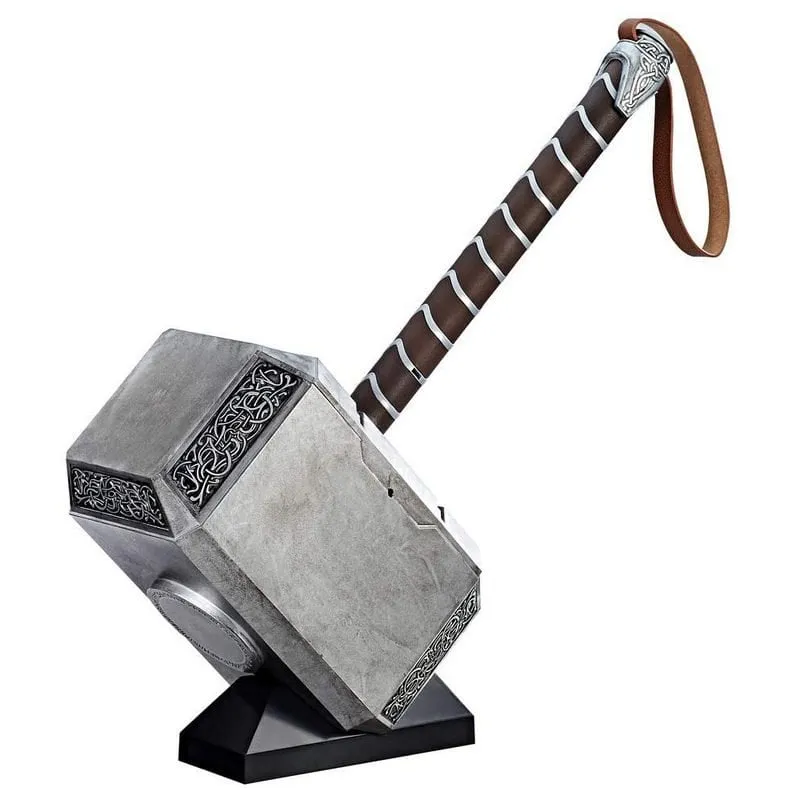Replica elettronica del martello di Thor Mjolnir della serie Hasbro Marvel Legend 50 cm - immagine 1