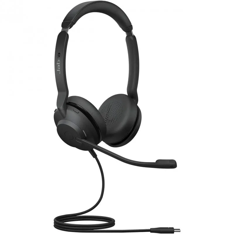 Jabra Evolve2 30, UC Stereo Auricolare Cablato A Padiglione Ufficio USB tipo-C Nero - immagine 1