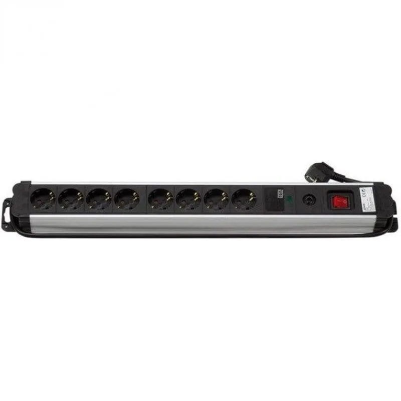 Multipresa Simon Brico Extrapower 8 prese alluminio protezione interruttore cavo 1,5 m - immagine 1