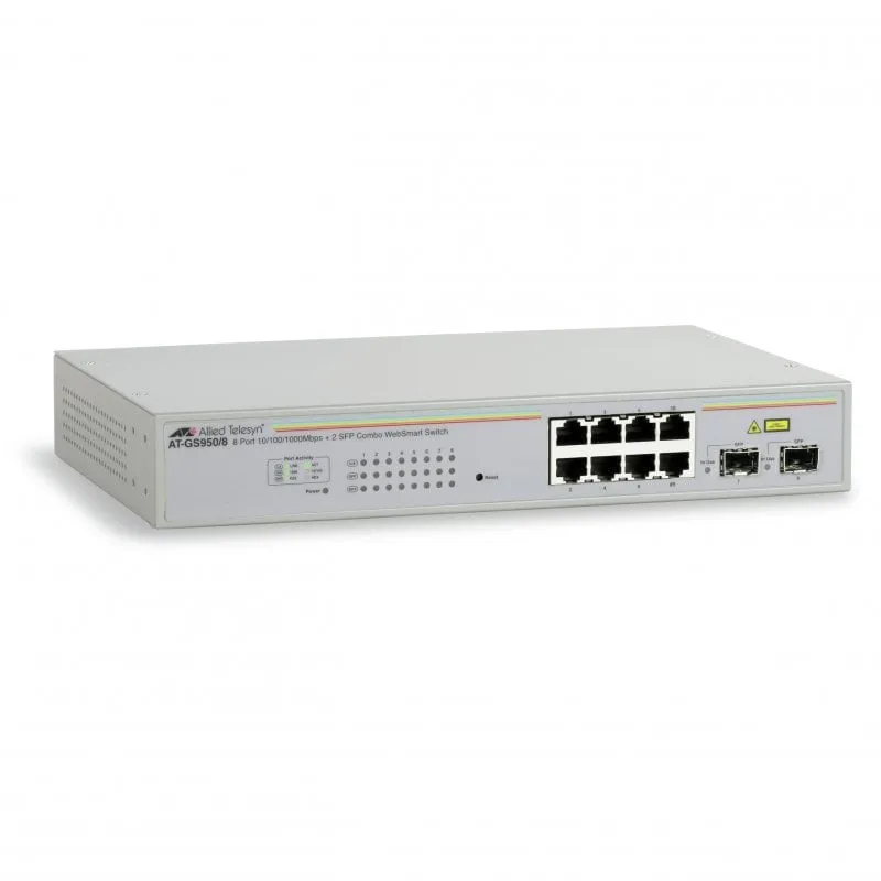 Switch Allied Telesis AT-GS950/8-50 Gigabit Ethernet a 8 porte - immagine 1