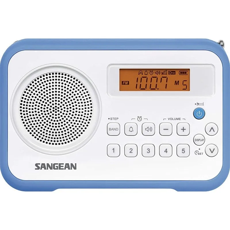 Radio digitale portatile Sangean PRD-18 bianca/blu - immagine 1