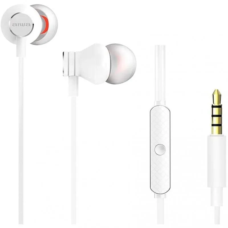 Cuffie Aiwa ESTM-50 con microfono bianche - immagine 1