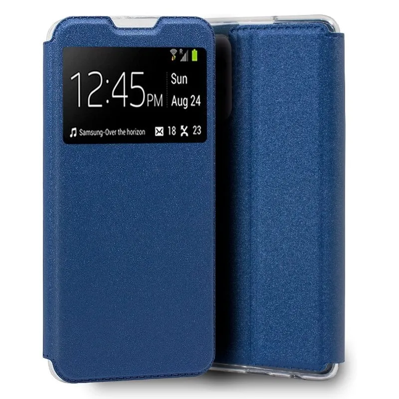 Fantastica custodia Flip Cover blu tinta unita per Samsung Galaxy A72 - immagine 1