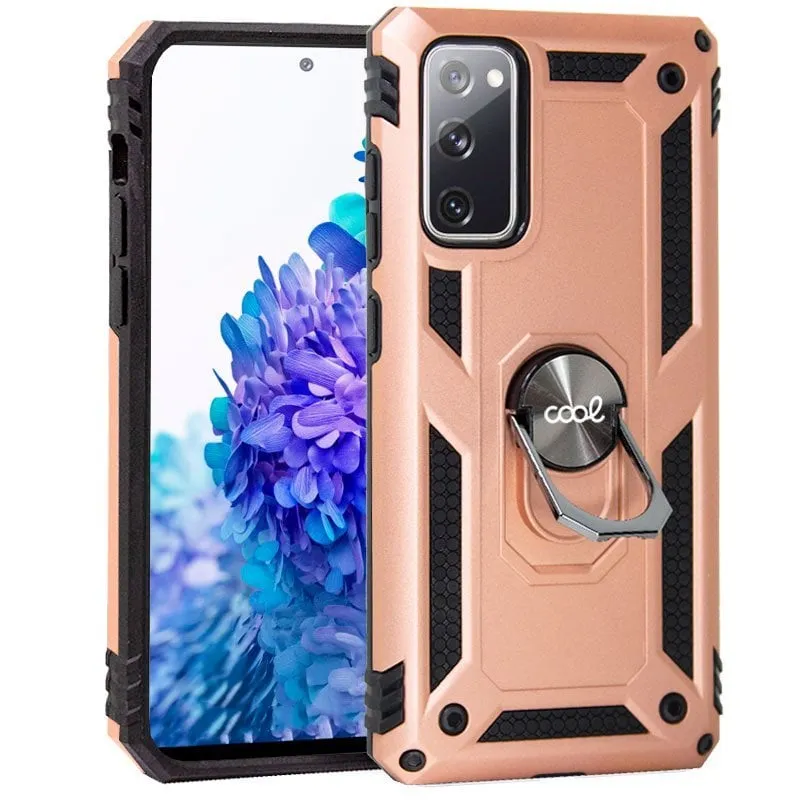 Raffinata custodia rigida con anello in oro rosa per Samsung Galaxy S20 FE - immagine 1