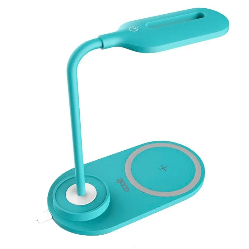 Fantastica lampada a LED con caricabatterie wireless Qi Azzurro - immagine 1