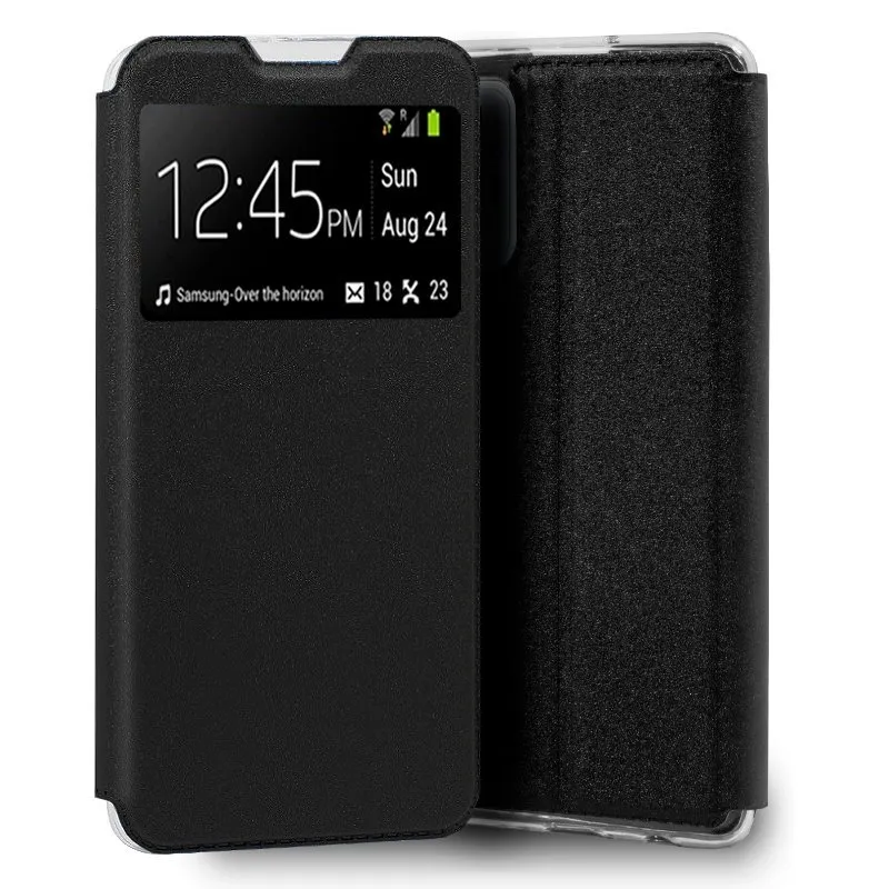 Custodia Flip Cover nera liscia e fresca per Xiaomi Redmi Note 10 Pro - immagine 1