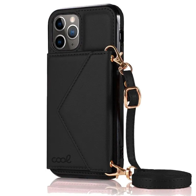 Fantastica custodia a portafoglio nera sospesa per iPhone 11 Pro - immagine 1