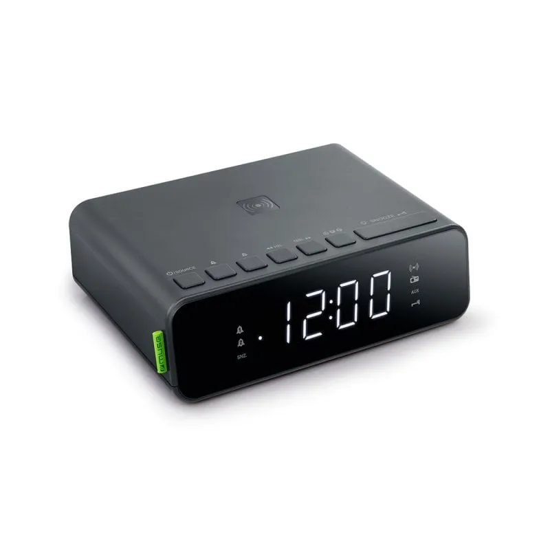 Radiosveglia Muse M175WI con caricabatterie wireless nera - immagine 1