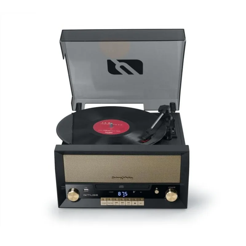 Giradischi Muse MT-110 B 20 W Bluetooth USB trazione diretta CD FM - immagine 1
