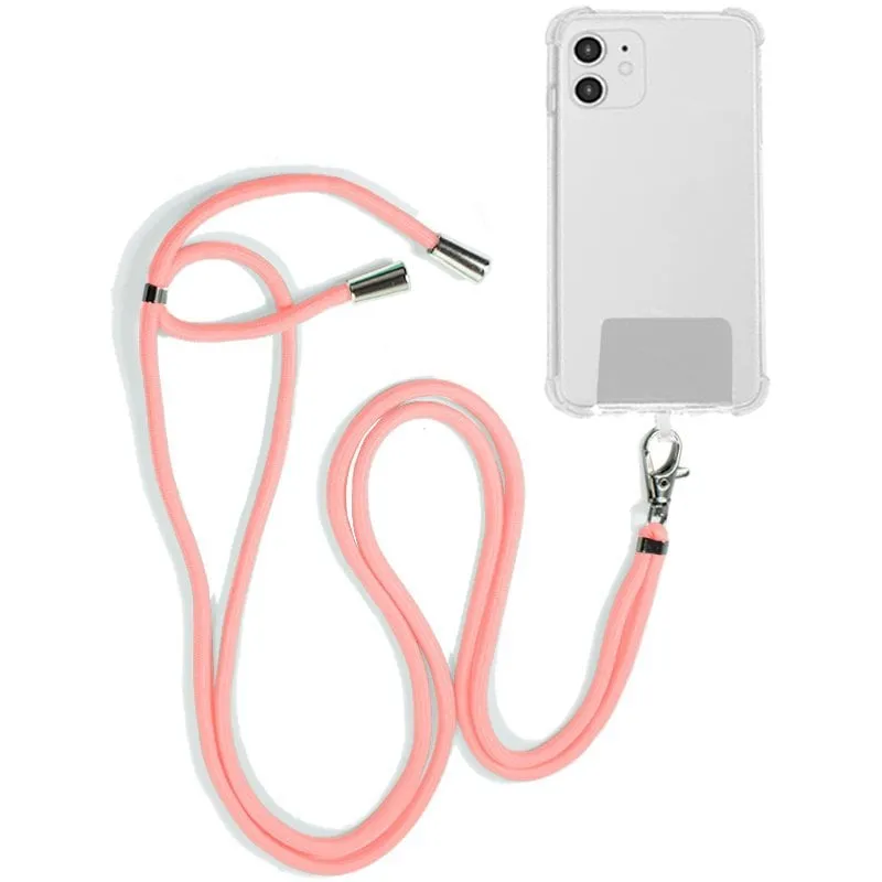 Cordino con pendente universale rosa freddo con tessera per smartphone - immagine 1