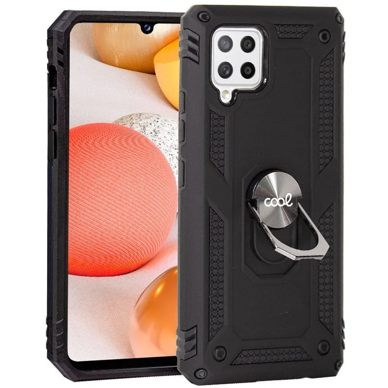 Fantastica custodia rigida nera con anello per Samsung A426 Galaxy A42 5G - immagine 1